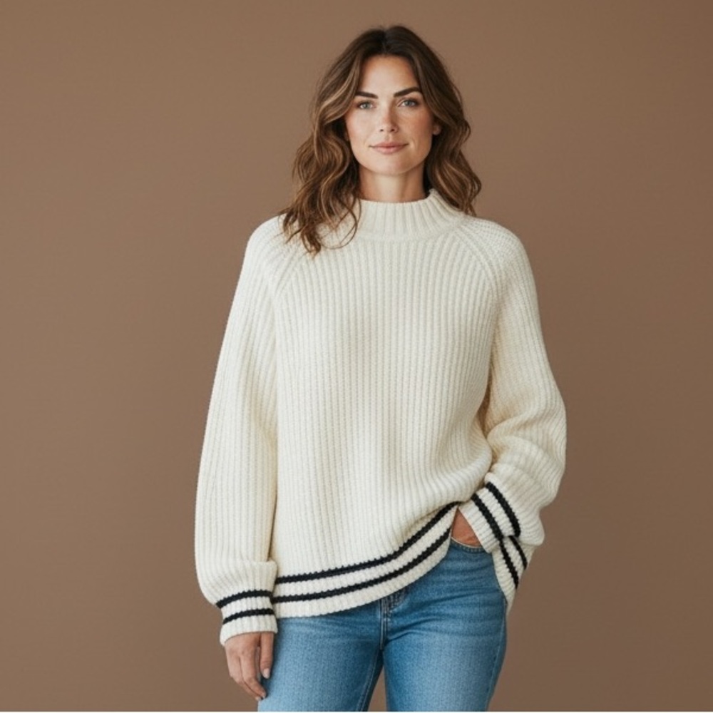 Trader Bay Bulky  Ribbed Cotton Sweater Size 2X